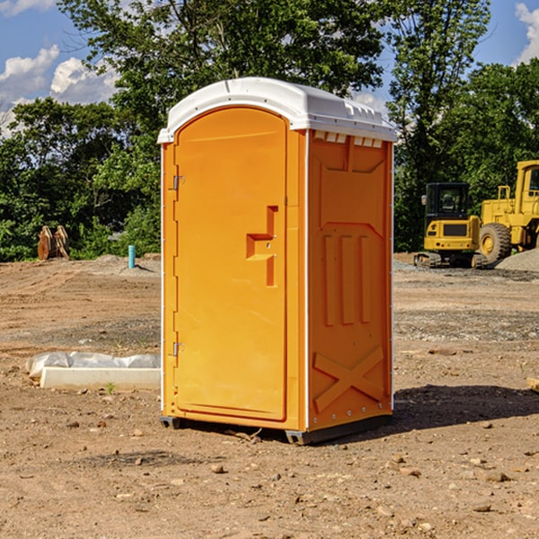 how often are the portable restrooms cleaned and serviced during a rental period in Lentner MO